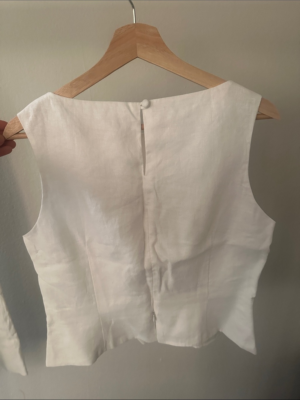 Reformation Moya Linen Two Piece Ivory - Size 8 - Picture 3 of 4